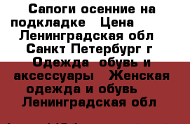 Сапоги осенние на подкладке › Цена ­ 500 - Ленинградская обл., Санкт-Петербург г. Одежда, обувь и аксессуары » Женская одежда и обувь   . Ленинградская обл.